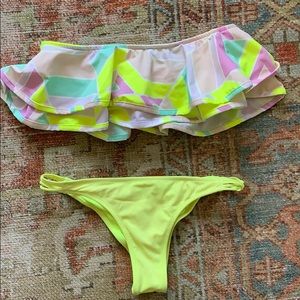 ZINKE Ruffle Swim Top & Victoria Secret Bottom